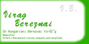 virag bereznai business card